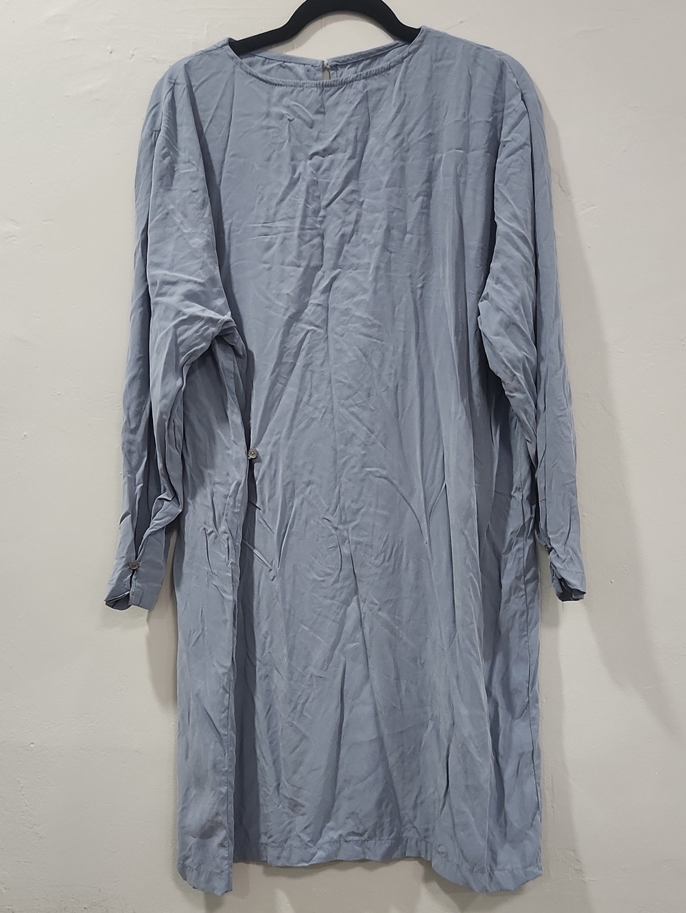Long Sleeve Light Blue Women's Shift Dress